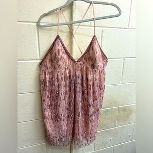 Woman’s medium free people pink sparkle tunic dress